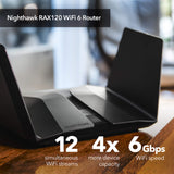 WiFi 6 Router (RAX120) 12-Stream Dual-Band Gigabit Router, AX6000 Wireless Speed (Up to 6 Gbps) NETGEAR