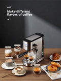 UDI Espresso Machine with Milk Frother, 20 Bar High Pressure Professional Espresso Maker Automatic, Compact Stainless Steel Coffee Machine for Cappuccino, Latte, Silver