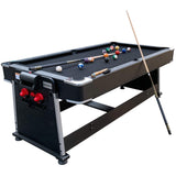 RACK Triad 7-Foot 3-in-1 Multi-Game Swivel Billiard/Pool Table (Black Felt with Black Body) – Pool, Table Tennis & Air Hockey Combo Game Table for Adults & Kids, Home Game Rooms