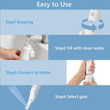 Momfree Portable Bidet for Travel - Rechargeable Electric Travel Bidet Peri Bottle with Adaptor & 3 Speed Modes, IPX7 Waterproof Portable Bidet for Women Men Baby Pregnancy Postpartum Personal Hygiene