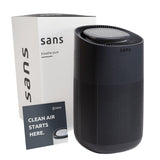 Sans True HEPA 13 Air Purifier for Extra Large Rooms (1560 sq ft) | UV-C Light Layer & Carbon Odor Absorption | Quiet 35dB Auto-Mode, Captures Smoke, Dust & Allergens (Midnight)