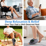 Ameilika Version 3-in-1 Foot Massager with Super Long Battery Life, USB Charging Port Black 3 Vibration Modes 6-Speed Temperature Control Circulation and Pain Relief for Foot Relaxation (Grey)