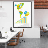 JILoffice Magnetic Whiteboard/White Board, Dry Erase Board 48 x 36 Inch, Black Aluminum Frame Wall Mounted Board for Office Home and School JILoffice