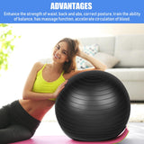 Leyndo 4 Pcs 26 Inch Yoga Exercise Ball Pilates Pregnancy Birthing Fitness Ball with Quick Pump Anti Burst for Improved Posture, Balance, Yoga, Pilates, Training(Black)