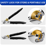 6PCS Toenail Clippers for Seniors Thick Toenails, Heavy Duty Nail Clippers for Men, Ultra Sharp Slanted Ingrown Toenail Clippers with Catcher, Wide Jaw Large Nail Cutters with Leather Case