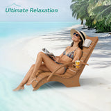 Homenjoy Pool Lounge Chairs Set of 2 with Armrest & Cupholder, 8-10 Shallow