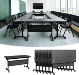 Conference Table,Flip Top Folding Conference Room Tables with Silent Wheels