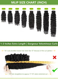 Mlip Premium Burmese Curly Bundles Human Hair 24 24 26 Inch Natural, Full