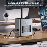 Nimo External GPU Docking Station, AMD Radeon RX 7600M XT 8GB GDDR6 External Graphics Card Enclosure, 80Gbps USB4 & Oculink, Built-in 240W PSU, 65W PD Charging for Laptop, Mini PC, Handheld Gaming