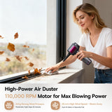 REWONDER Car Vacuum Cleaner High Power, 22000Pa Vacuum Cleaner & 110000RPM Air Duster, Handheld Vacuum with 7800mAh Battery Car Detailing Vacuum, Storage Bag & Multi-Nozzles for Car, Home