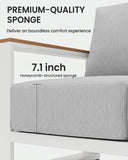 Oversized Aluminum Patio Furniture Set, 4 Pieces Luxury Outdoor Furniture Set with 7.1" Extra Thick Cushion