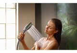 hansgrohe Raindance Select S Adjustable 5-inch Handheld Shower Head Set Modern 3 Spray PowderRain, Full and Massage Easy Install with Hose in Chrome, 2.5 GPM, 04913000