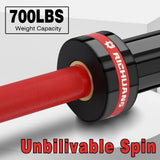RICHUANG 7ft Olympic Barbell Weight Bar for Weightlifting,Powerlifting,CrossFit Training,700 lbs Max Load Capacity,45 Steel,2 Inch Olympic Strength Training Bar for Home Gym,Exercises Fitness Equipment 700LBS-Red