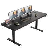 OffiGo 71 Inch Executive Electric Standing Desk Height Adjustable, Black