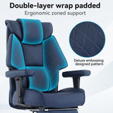 EXCEBET Big and Tall Office Chair with Footrest, PU Leather High Back Executive Office Chair 400lbs