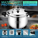 Premium 6.34 Quart Stainless Steel Pressure Cooker, Quality Crafted Kitchen Cookware, Professional Performance, Durable Design for Daily Family Cooking