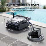 (2026 New) BUBLUE Bubot 800P Gen2 Robotic Pool Vacuum,Cleans Floor/Wall/Waterline/Shallow Area,Powerful Suction Pool Cleaner,Smart Navigation,App Control & Scheduling for Pools up to 1,076 Sq.Ft.Grey