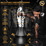 Freestanding Punching Bags for Adults Teens - 70" Heavy Bag with Stand Men Standing Boxing Inflatable Kickboxing Training MMA Muay Thai Fitness Vobab