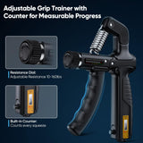 FitBeast Grip Strength Trainer Kit, Digital Grip Strength Tester with Adjustable Hand Gripper Strengthener & Finger Exerciser, Track Progress for Fitness, Rehab & Strength Building (Advanced 3-in-1 Kit)
