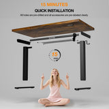 Electric Standing Desk, Height Adjustable Home Office Desk with Memory Presets & Cable Management