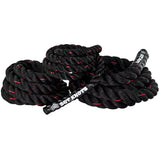 SGT KNOTS Twisted Battle Jump Rope - Weighted Strength Training Jump Rope for Fitness, Crossfit, Battling (1.5" x 10ft, Black with Red Tracer) SGT KNOTS