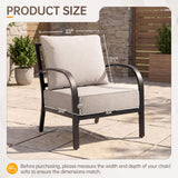 Outdoor Furniture Cushions, 6 inch Thick Seat Cushions for Outdoor Furniture, Waterproof 22x24 Patio Couch Cushions, Replacement Chair/Sofa Cushion, Include 3 Back & 3 Seat Cushion, Thick/Beige