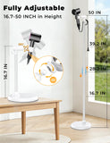 Lazstand Hands-Free Hair Dryer Stand for Blow Dryers Hairdryer Holder for Families & Pet Grooming Bathroom Use Hair Dryer Holder with Anti-Slip Stable Base, Adjustable Height 16.7 - 50 Inch