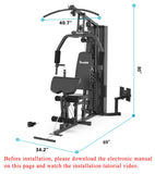 Home Gym SCM-1148L&5003 148LB Multifunctional Full Body Home Gym Equipment for Home Workout Equipment Exercise Equipment Fitness Equipment SincMill