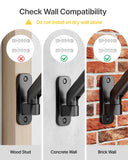 monTEK Single Monitor Wall Mount, Full Motion Spring Arm for 17-32" Screen
