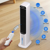 Windowless Portable Air Conditioner, 41 Inch Cooling Fans that Blow Cold Air, 3-in-1 Tower Fan with Remote, 3 Speeds, 120° Oscillation Swamp Cooler, 12H Timer Evaporative Cooler for Bedroom Indoor Use
