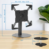 Mount-It! Universal Tablet Countertop Stand, Secure Kiosk Mount, Black