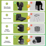 Portable Toilet Kit for Adults, Camping Toilet with Pop-Up Privacy Tent and Poo Gel Toilet Bags, Washable Portable Outdoor Showers Changing Rooms