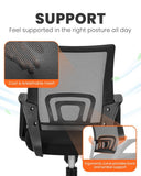 NEO CHAIR Office Desk Computer Chair Ergonomic Mesh Gaming Mid Back Seat with Comfy Lumbar Support Adjustable