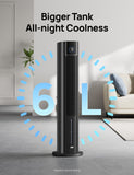 DREO Tower Fan for Bedroom, 43" Cooling Fans That Blow Cold Air 2026 Upgraded, Evaporative Air Cooler, Quiet 80° Oscillating Floor Fan, Easy Cleaning, APP Control, 4 Modes & 4 Speeds, 12H Timer, Black