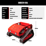 Lawn Mower, Remote Control Lawn Mower, Small Crawler Oil-Electric Hybrid Four-Wheel Drive Lawn Mowing and Weed Whacker