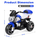 Winfire 6V Kids Electric Motorcycle, 3 Wheels Ride on Motorbike for Boys Girls Ages 3-8, Connect with Phone, Electric Toy Motorcycle with Headlight, Horn, Music, MP3, USB, Kid's Car for Boys and Girls