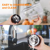 JUSANTE Professional Blender with 1200 Watts and 64 oz Glass Jar Kitchen Countertop Blender for Shakes and Smoothies with High Speed Total Crushing Smoothie Blender Black for Smoothies Frozen Drinks