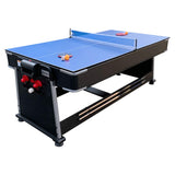 RACK Triad 7-Foot 3-in-1 Multi-Game Swivel Billiard/Pool Table (Black Felt with Black Body) – Pool, Table Tennis & Air Hockey Combo Game Table for Adults & Kids, Home Game Rooms