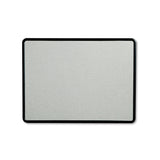 Quartet 7694G Contour Fabric Bulletin Board, 48 x 36, Gray Surface, Black Plastic Frame