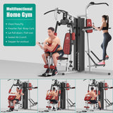 ULTRA FUEGO Multifunctional Home Gym Equipment Workout Station with Pulley System, Arm, and Leg Developer for Full Body Training (138lb Home Gym Station with Power Tower)