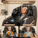 Alfine 4D Plus Full Body Massage Chair-Made in U.S.A. with U.S. & Imported Material, Yoga Stretch, OTA Cloud Upgrade, 27Modes, AI Voice Control, Auto Footrest, 166°Zero Gravity, WGS Available