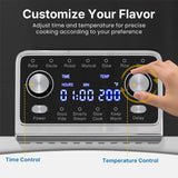 SUNVIVIPRO 12-in-1 Programmable Slow Cooker Roaster Oven, 8 Quart Digital Multi-Cooker Food Warmer with Timer, Temp Control & Auto Shut Off, Removable Non-Stick Pot, Dishwasher-Safe Glass Lid, Black