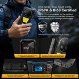 Blackview Rock 2 Pro 5G Rugged Phone Android 16, 15000mAh/33W Dual 400LM Camping Light, 32GB+256GB/2TB Rugged Smartphone Unlocked Gemini AI, 16MP+13MP 6.78" 2.4K 120Hz Glove Mode/NFC