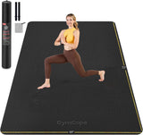 Extra Large Yoga Mat – 72"x48" or 78"x57", Non-Slip TPE Exercise Mat for Women & Men, Available in 1/4" to 1/2" Thickness, for Home Gym, Yoga, Pilates & Barefoot Workouts, with Towel, Straps & Carry Bag