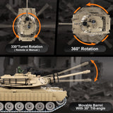 Supdex 1:18 RC Tank That Shoot BBS, 2.4G Metal M1A2 Abrams Remote Control Tank Model Toys, Army Toy with Smoke, Lights, Sound and Recoil,Military RC Vehicle for Adults and Kids 6+ Year Old