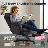 Criss Cross Office Chair with Foot Rest, Big and Tall Desk Chair with Flip Armrests for Pets & Cross Legged Sitting, Comfy Executive Ergonomic Office Reclining Computer Gaming Vanity Chairs, Gray