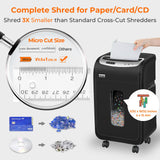 18-Sheet Paper Shredder for Home Office Heavy Duty, 60-Minute Micro Cut P-4 Security