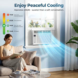 12,000 BTU Window Air Conditioner, 3-in-1 AC Unit with Dehumidifier for Large Room/Living Room Up to 550 Sq. Ft, Quiet & Energy Saving Window AC with Remote, 4 Fan Speeds, 24H Timer, Sleep Mode