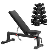 HANDBODE Adjustable Weight Bench for Full Body Workout, 1300 lb Weight Capacity Bench Press Bench of Home Gym Strength Training, Incline Upright Flat Utility Workout Bench with 150 lb Dumbbell Set