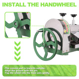 Manual Sugar Cane Juicer, Commercial Sugar Cane Press, Fit Up To 2" Thick Sugar Cane 110Lbs Output Capacity per Hour Sugarcane Extractor,Sugar Cane Juice Squeezer for Homes and Shops